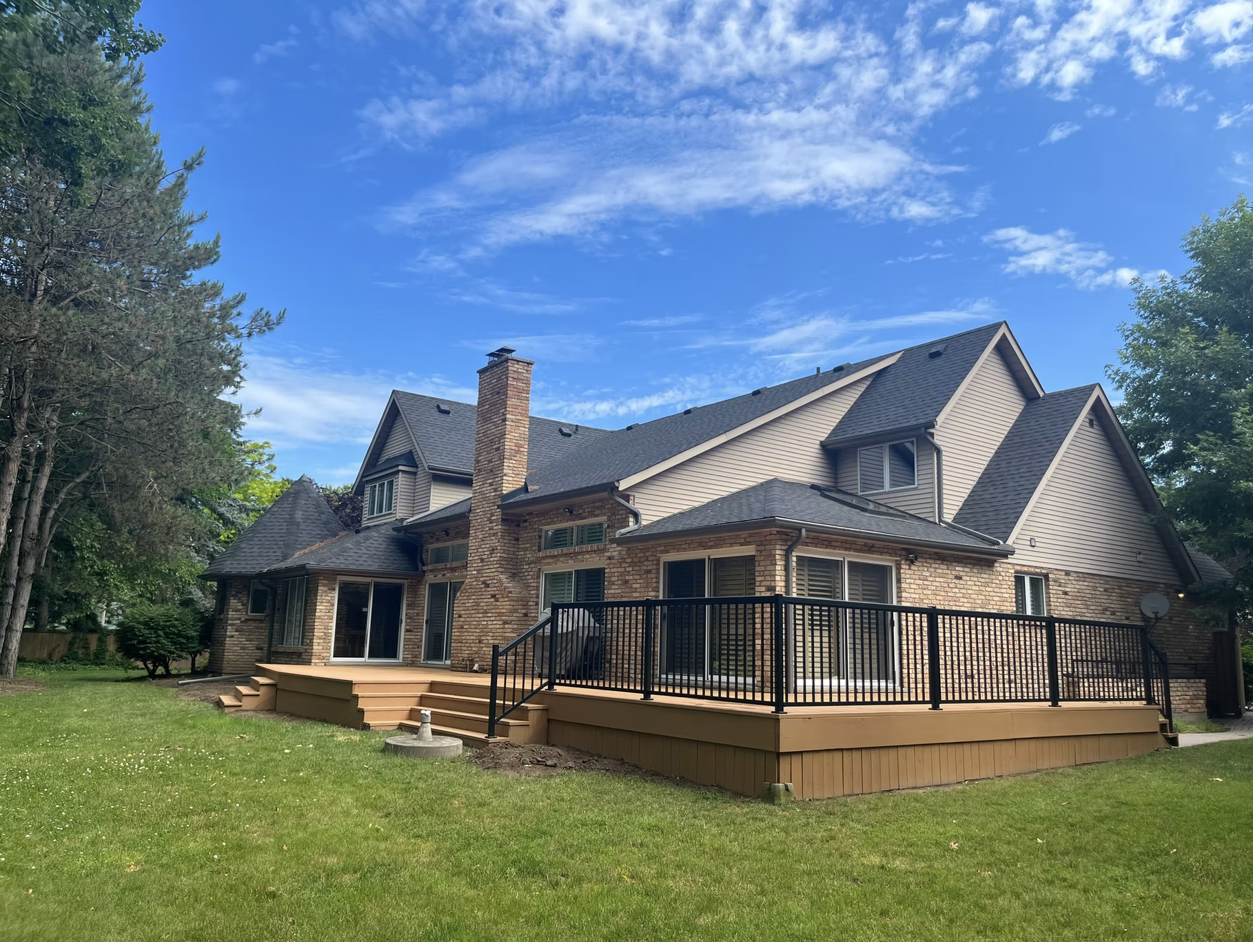 Backyard deck and fence renovation